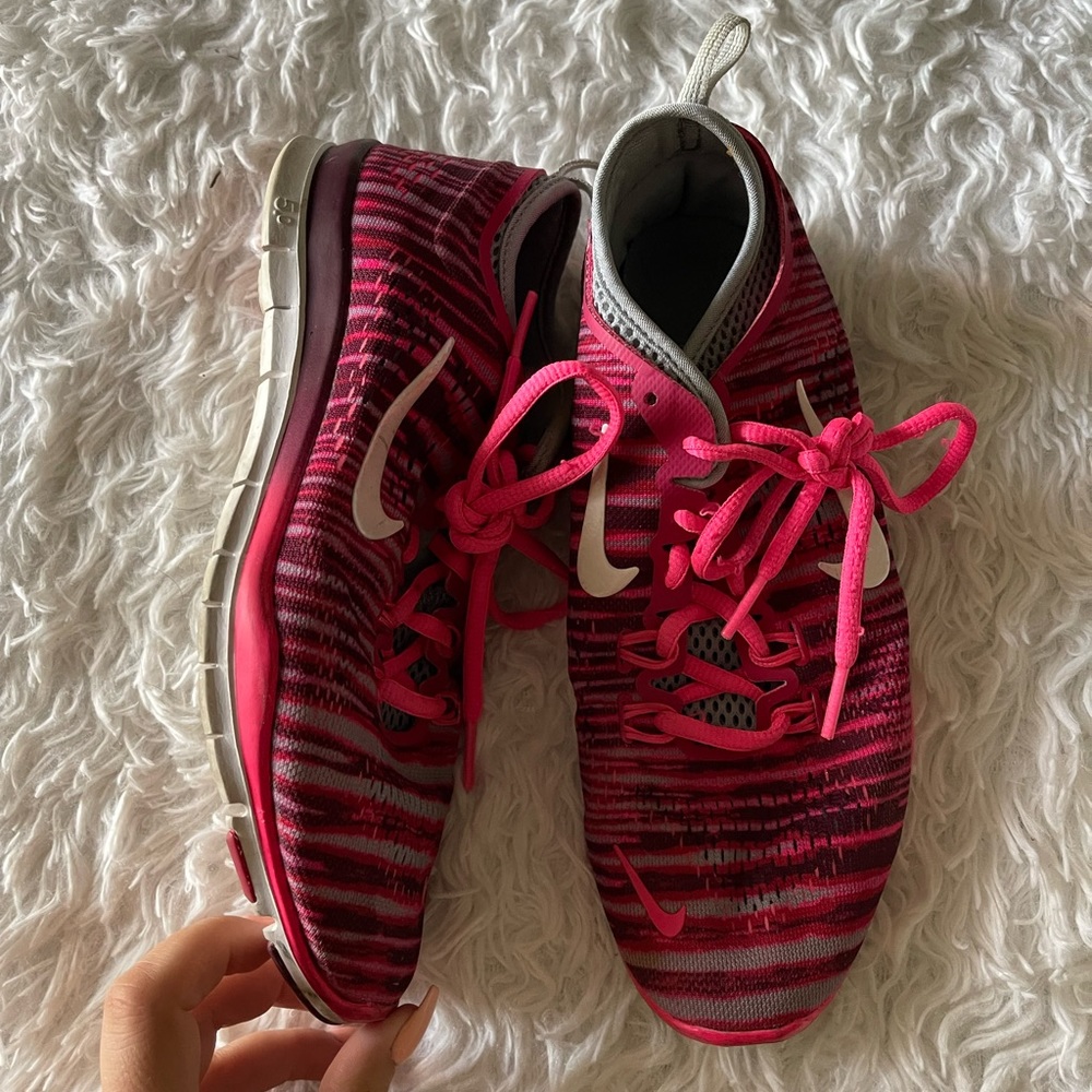 Pink Zebra Nike Trainers
